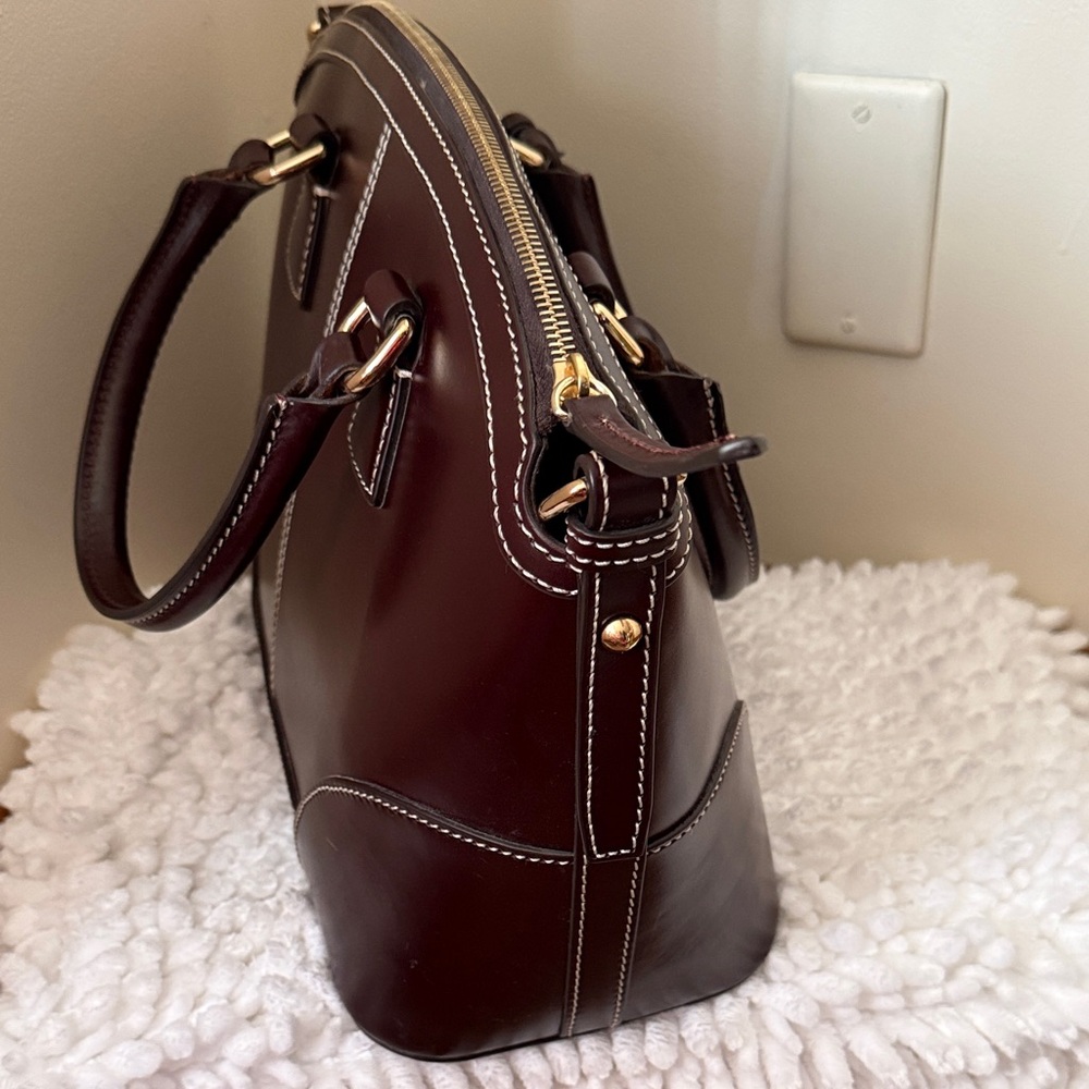 Dooney & Bourke Bordeaux Selleria Florentine Leather Domed Satchel - Picture 5 of 8